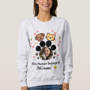Sweatshirt personnalisé pour amateur de animaux av
