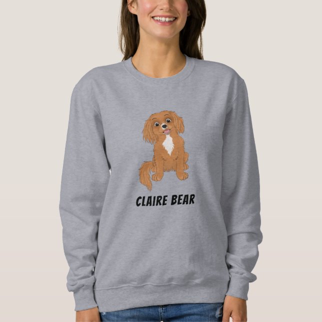 Sweatshirt Personnalisé Ruby Cavalier King Charles Spaniel    (Devant)