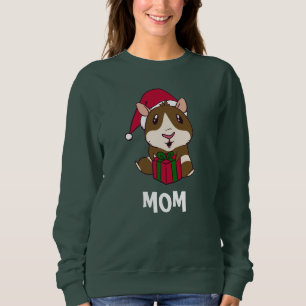 Sweatshirt Personnaliser la famille Noël Guinée maman cochon