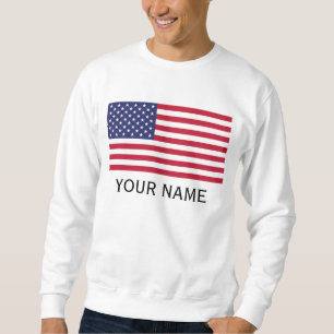 Sweatshirt Personnalisez avec votre nom USA Etats-Unis