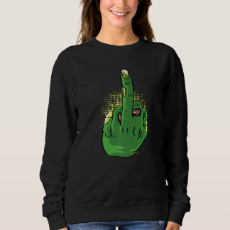 Sweatshirt Personne courageuse au doigt d'honneur zombie