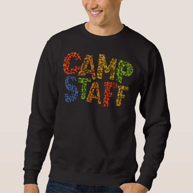 Sweatshirt Personnel du camp Empreinte de léopard Hôte Consei (Devant)