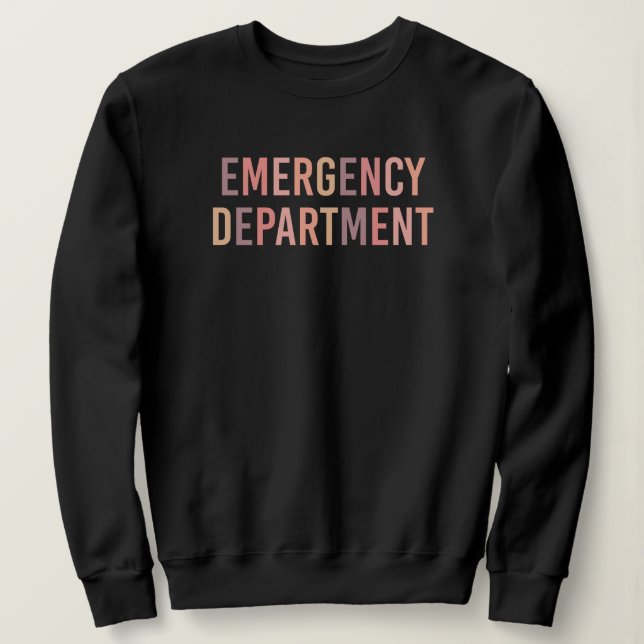 Sweatshirt Personnel du service des urgences | infirmière | T (Design devant)