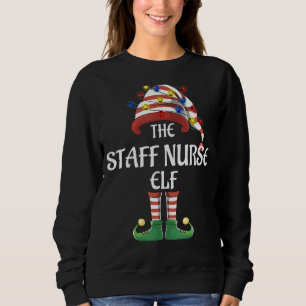 Sweatshirt Personnel Infirmière Elf Lights Funny Matching Fam