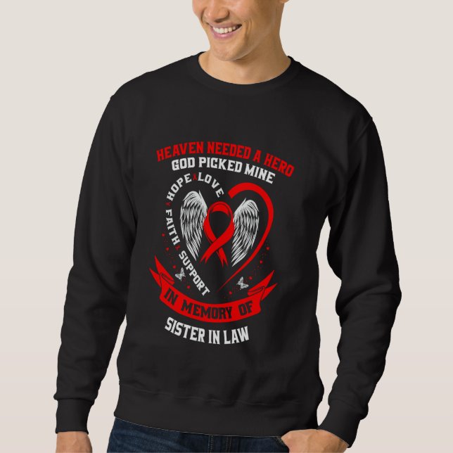 Sweatshirt Perte rouge de la belle-sœur Sensibilisation aux m (Devant)
