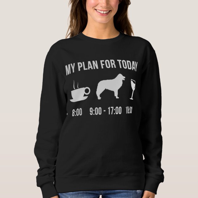 Sweatshirt Pet Border Collie Chien Chien Chien Chien Mon Plan (Devant)