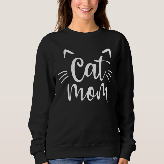 Sweatshirt Pet Chat Maman Femme Chat Mama (Devant)