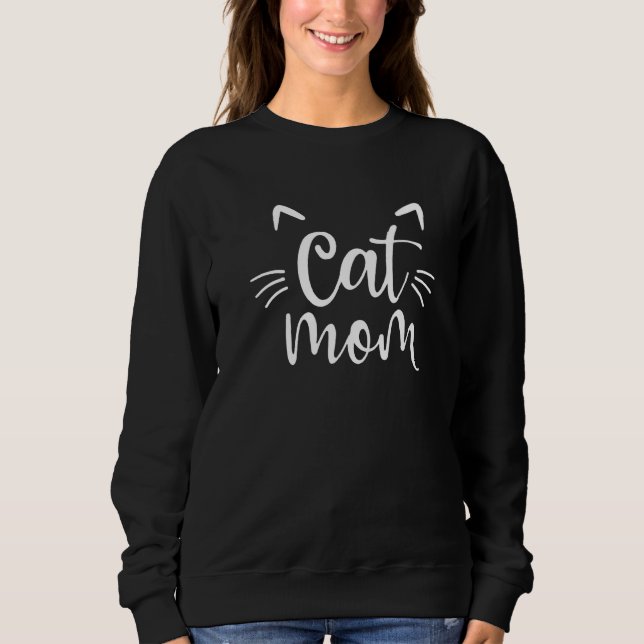 Sweatshirt Pet Chat Maman Femme Chat Mama 1 (Devant)