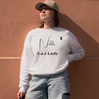 Sweatshirt Pet Lover Ash And Black Script Customized Cat Mom
