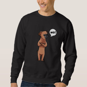 Sweatshirt Petit Brabancon Chien têtu