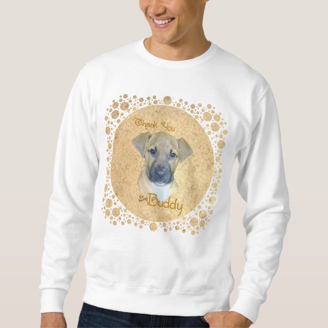Sweatshirt Petit chiot blessé - Sauvée! (Devant)
