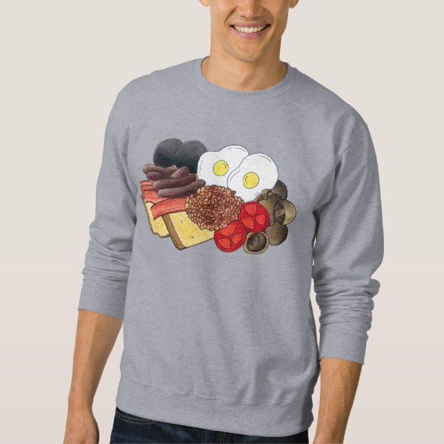 Sweatshirt Petit déjeuner anglais complet Fryup Royaume-Uni (Devant)