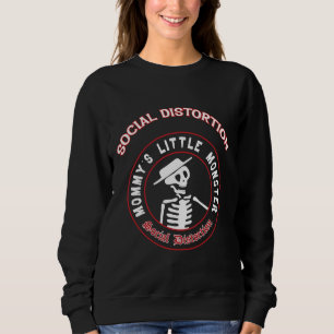 Sweatshirt Petit Monster Distorsion sociale Crâne Boire Vin