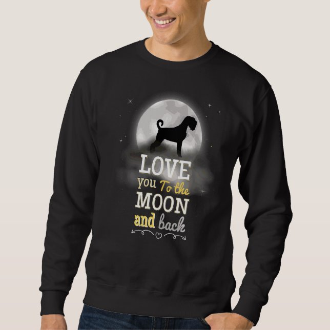 Sweatshirt Petit Schnauzer Chien Aimer À La Lune (Devant)