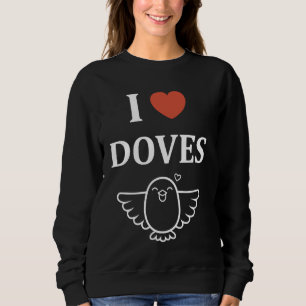 Sweatshirt Petite colombe de paix minimaliste simple j'aime
