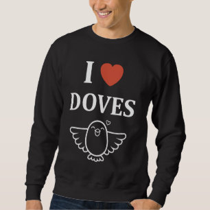 Sweatshirt Petite colombe de paix minimaliste simple j'aime