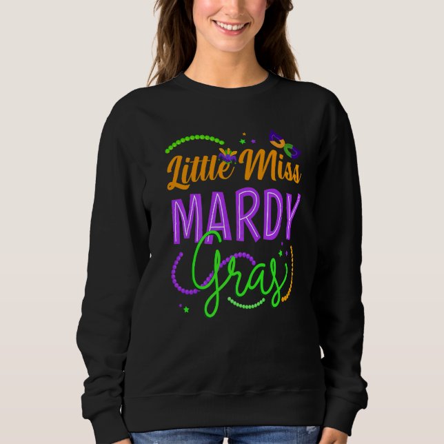 Sweatshirt Petite Miss Mardi Gras Drôle (Devant)