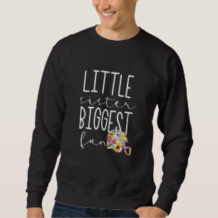 Sweatshirt Petite Sœur Plus Grande Supportrice Football Sœur