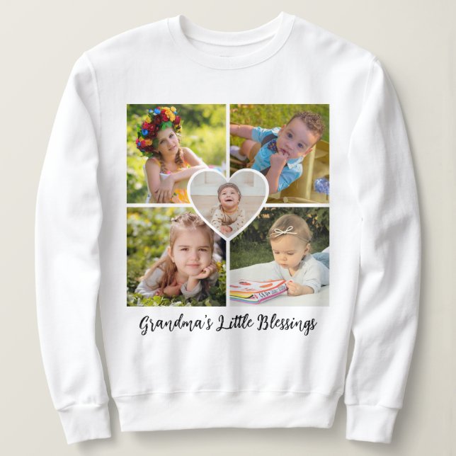 Sweatshirt Petites bénédictions de grand-mère - collage perso (Design devant)