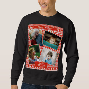 Sweatshirt Petits-enfants Photo Joyeux Noël Doux moche