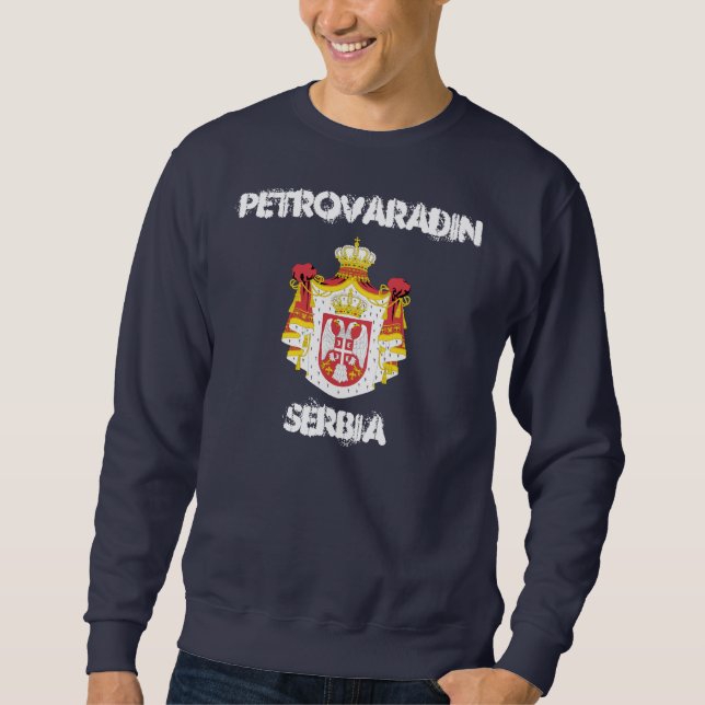 Sweatshirt Petrovaradin, Serbie avec armoiries (Devant)
