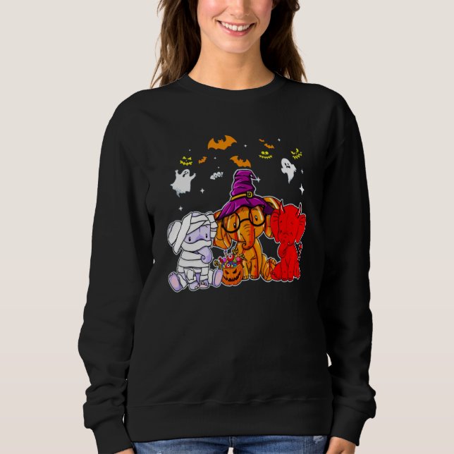 Sweatshirt Peur D'Éléphant Et Eléphant Mignon (Devant)