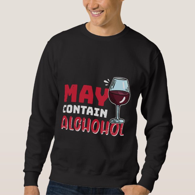 Sweatshirt Peut Contenir Du Vin À Boire D'Alcool 28 (Devant)