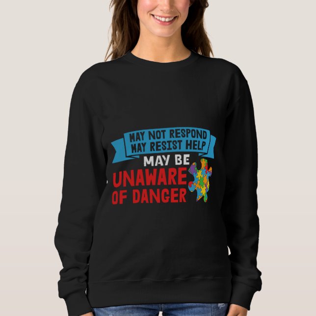 Sweatshirt Peut Ne Pas Répondre Peut Résister À Aider L'Autis (Devant)