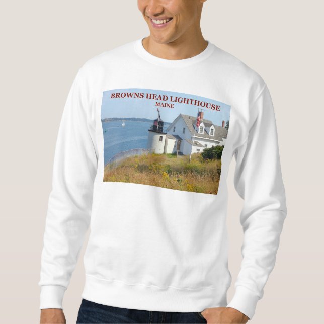 Sweatshirt Phare de Browns Head, Vinalhaven Maine Sweatshir (Devant)