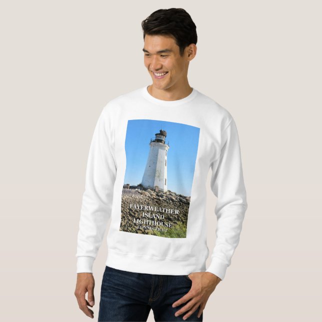Sweatshirt Phare de Fayerweather Island, Connecticut (Devant entier)
