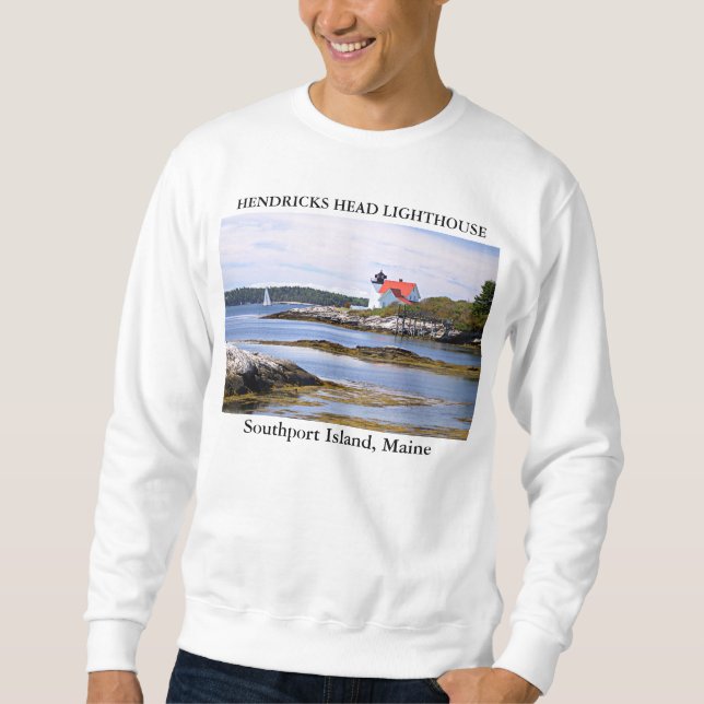 Sweatshirt Phare de Hendricks Head, Southport Island Maine (Devant)