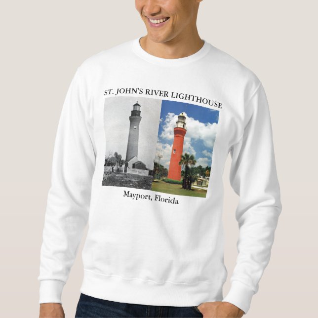 Sweatshirt Phare de la rivière St John's, Mayport Floride (Devant)