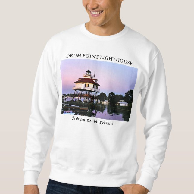 Sweatshirt Phare de point de tambour, Solomons le Maryland (Devant)