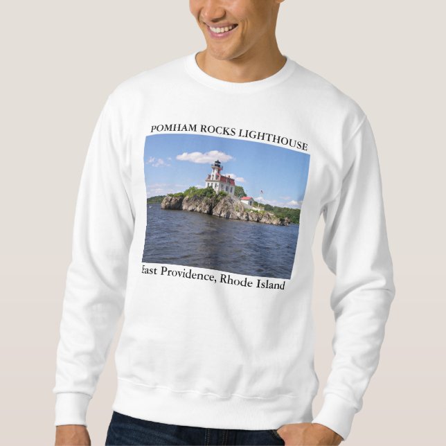 Sweatshirt Phare de Pomham Rocks, E Providence Rhode Island (Devant)