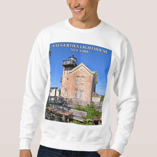 Sweatshirt Phare de Saugerties, fleuve Hudson New York (Devant)