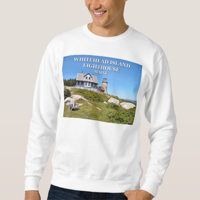 Sweatshirt Phare de Whitehead, Penobscot Bay Maine (Devant)