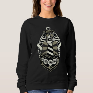 Sweatshirt Phare Marinier Ancre de Mer Côte Océan Phare