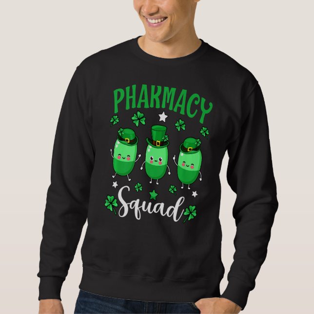 Sweatshirt Pharmacie Squad Leprechaun Pharmist St Patrick S (Devant)
