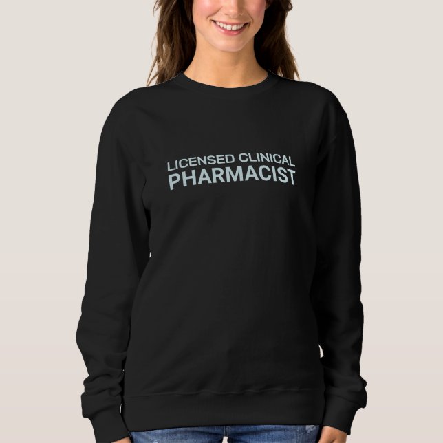 Sweatshirt Pharmacien clinicien agréé Design Moderne (Devant)