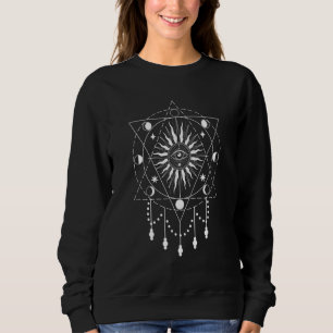 Sweatshirt Phases de la lune Soleil occulte Mystique oeil mys