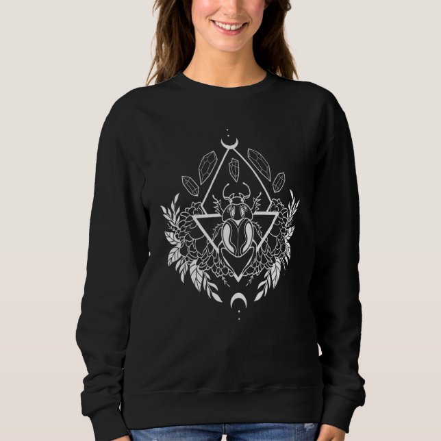 Sweatshirt Phases de lune d'abeille miel Crystals style punk  (Devant)
