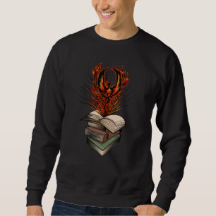 Sweatshirt Phénix s'élevant des flammes des livres Fantastiqu