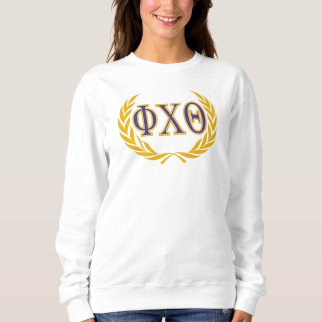 Sweatshirt Phi Chi Theta | Grecques avec Couronne (Devant)