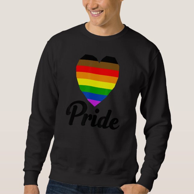 Sweatshirt Philadelphie Gay pride Rainbow Word Design (Devant)