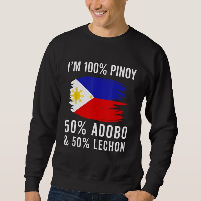 Sweatshirt Philippin Hommes Philippines Drapeau Drôle Drôle P (Devant)