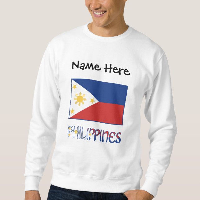 Sweatshirt Philippines Drapeau Philippin Personnalisé (Devant)