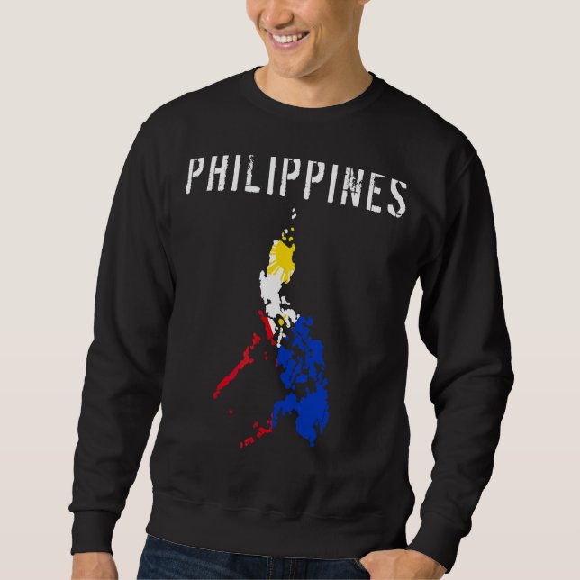 Sweatshirt Philippines Drapeau Pour Les Personnes Qui Aiment  (Devant)