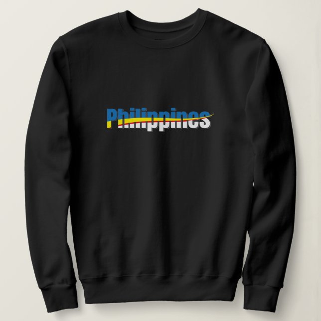 Sweatshirt Philippines Flag Pride - Typographie Art (Design devant)