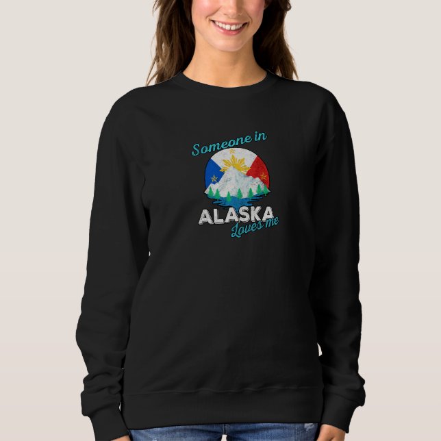 Sweatshirt Philippines Philippin Alaska M'aime Drapeau Alaski (Devant)