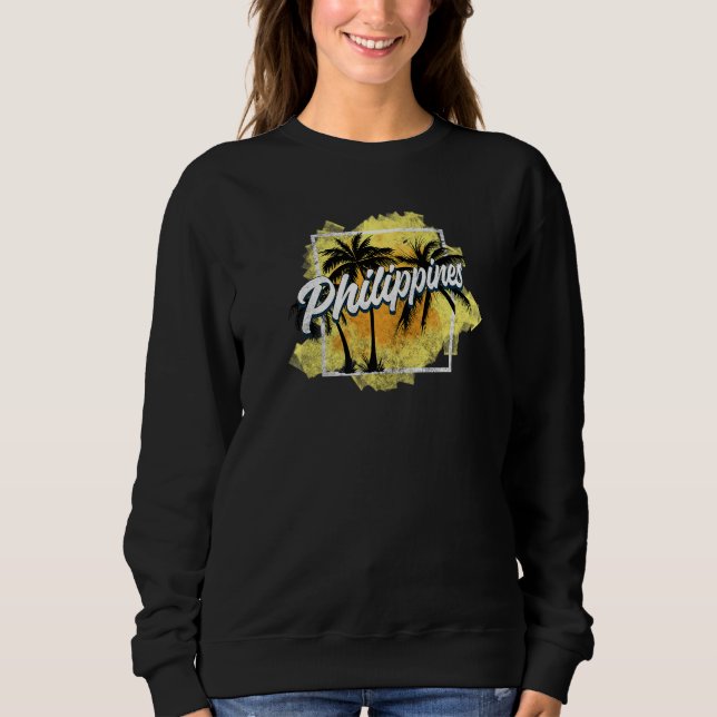Sweatshirt Philippines Pinay Filipino Country Palms Sun Mabuh (Devant)